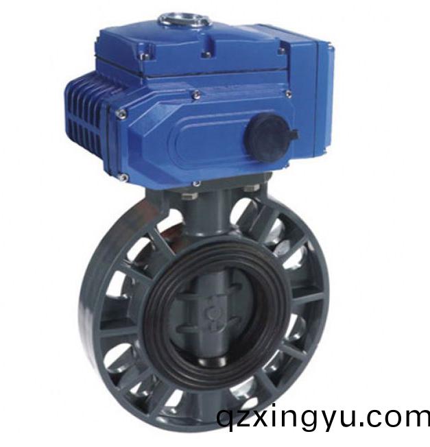 进(jin)口(kou)电动UPVC对(dui)夹(jia)蝶阀