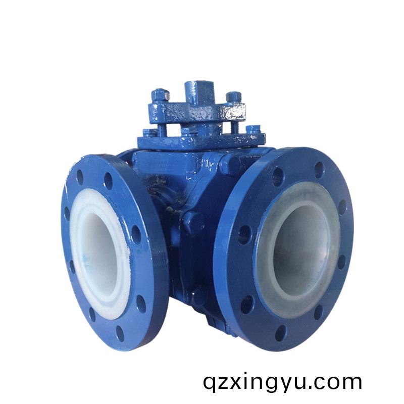 进(jin)口(kou)衬(chen)氟三通(tong)球阀(fa)